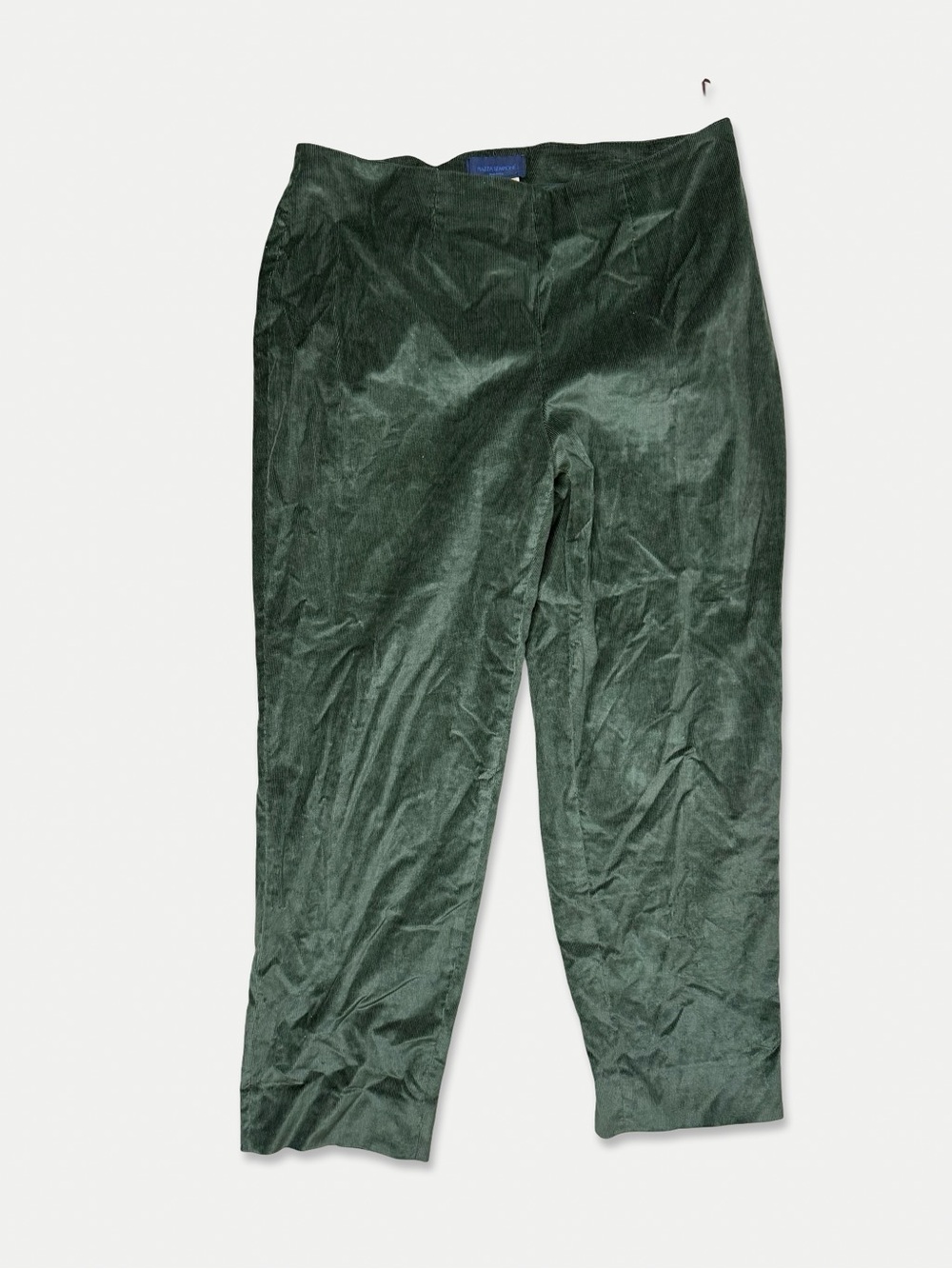 Piazza Sempione Audrey Green Corduroy Cropped Pants IT 48